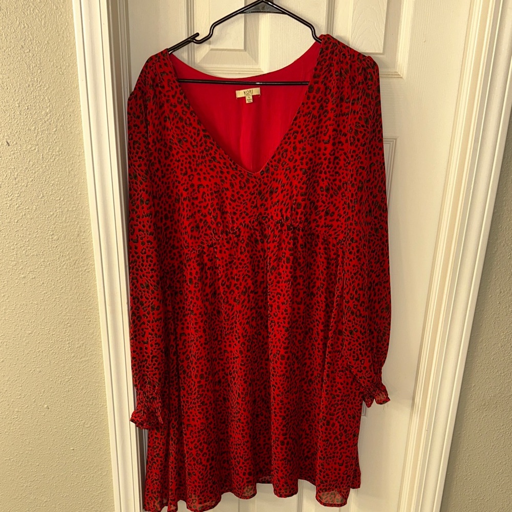 Kori Red and Black Mini Dress